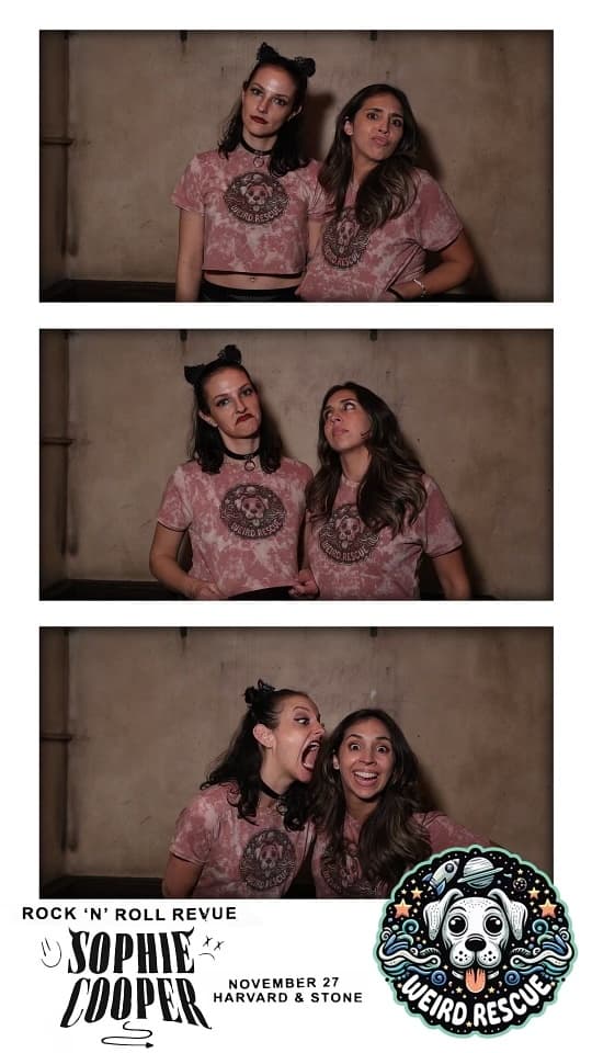 Lauren and Bri being weird at a Weird Rescue event